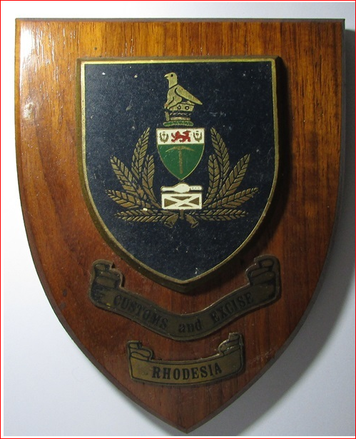 Rhodesia Customs & Excise Department plaque 